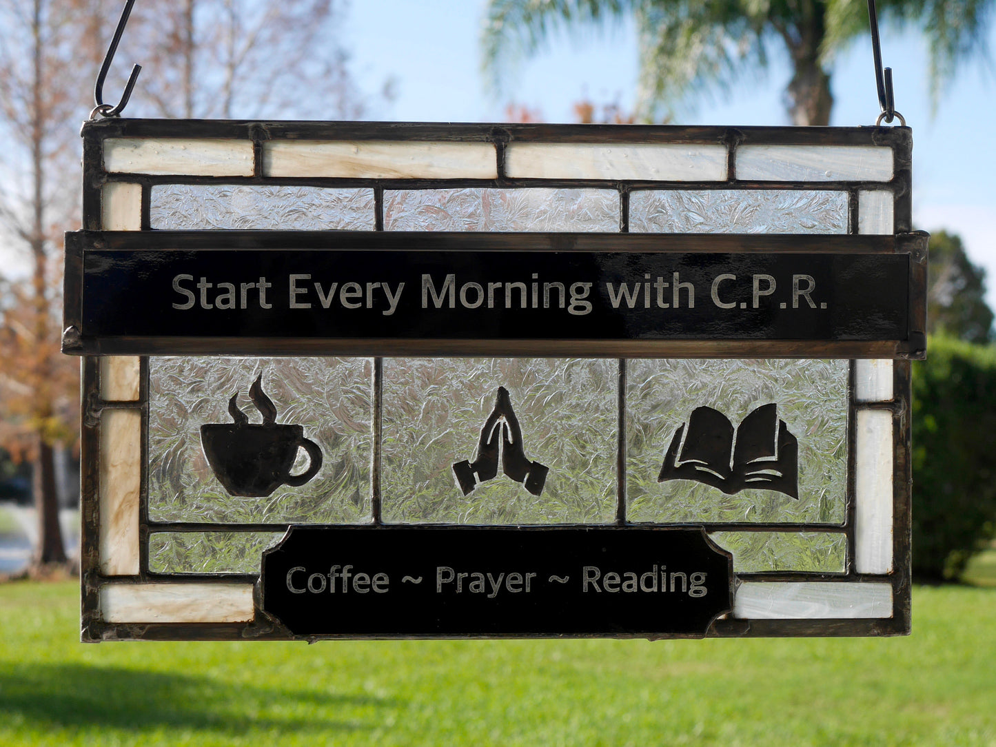 Morning CPR Recovery and Faith Panel Coffee Prayer and Reading 12.5 x 9inch