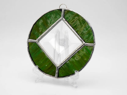 Stained Glass Narcotics Anonymous Sun Catcher 3.5in Foliage Green