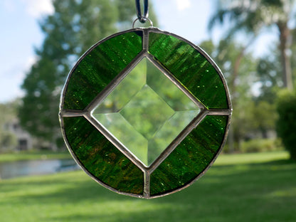 Stained Glass Narcotics Anonymous Sun Catcher 3.5in Foliage Green