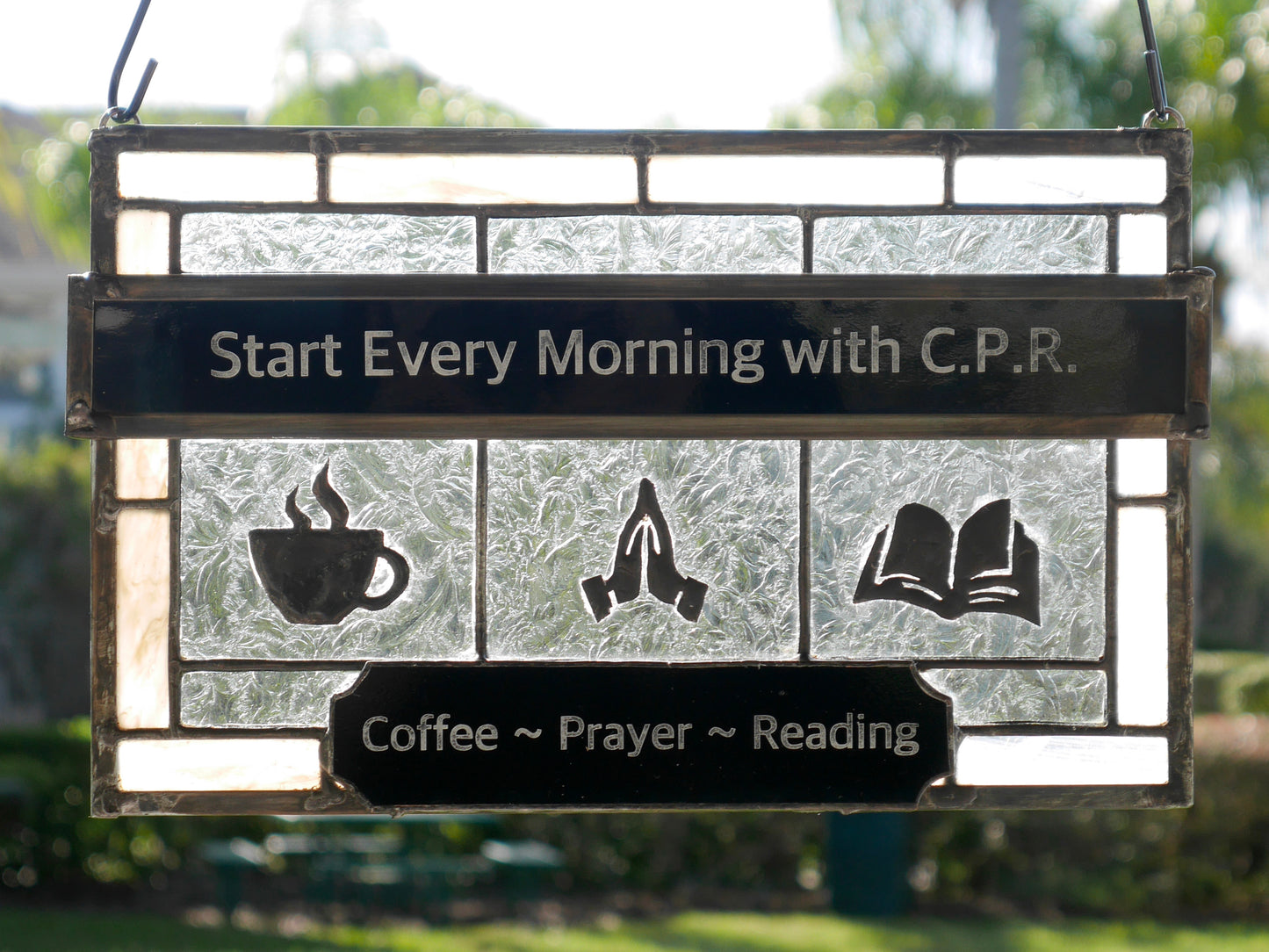 Morning CPR Recovery and Faith Panel Coffee Prayer and Reading 12.5 x 9inch