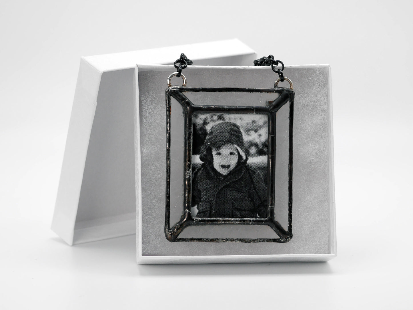 Stained Glass Photo Frame Christmas Ornament