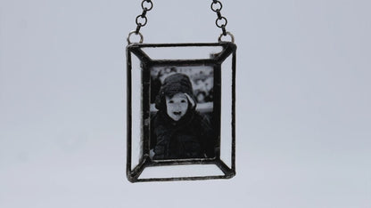 Stained Glass Photo Frame Christmas Ornament